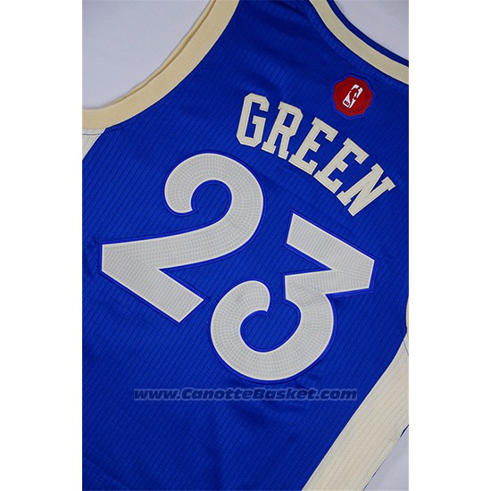 Maglia Natale 2015 Golden State Warriors Draymond Green #23 Blu